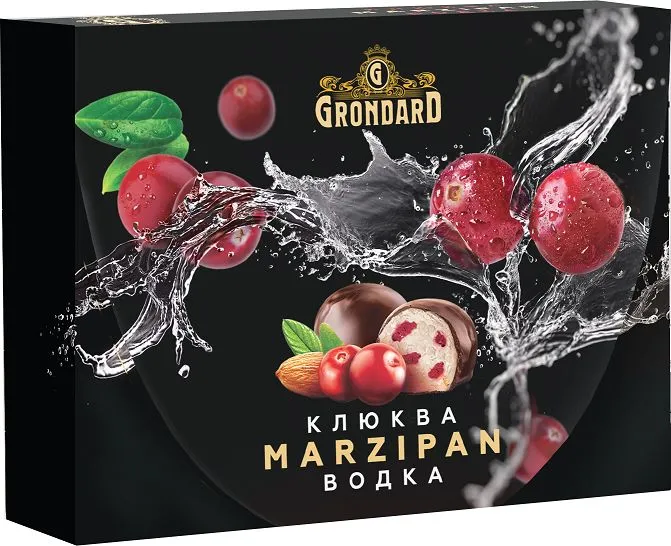  TM Grondard       (10186) Конфеты глазированные Марципановые Клюква и Водка, 98г  в Магнитогорске