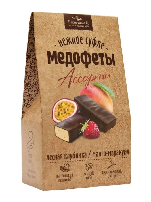  Берестов Медофеты Манго маракуйя и клубникой,150г    в Магнитогорске