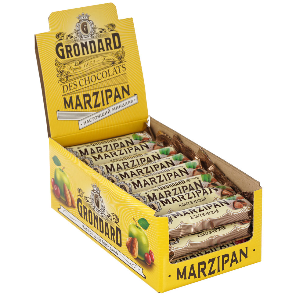  TM Grondard     (9389) Батончики глазированные Марципановые Классика, (24шт по 50г)      в Магнитогорске