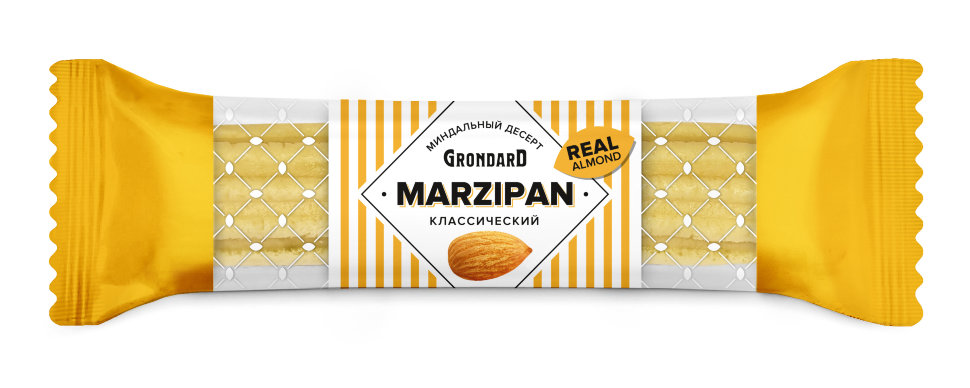  TM Grondard   (10361) Батончики НЕглазированные Марципановые Классика, (28шт по 40г)        в Магнитогорске
