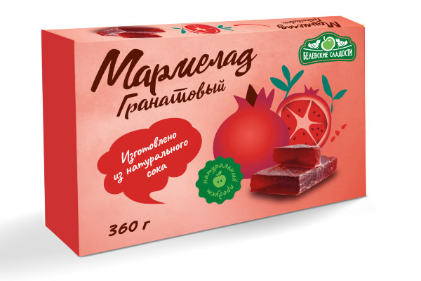 №2 Мармелад  "Гранатовый" белевский 360г  в Магнитогорске