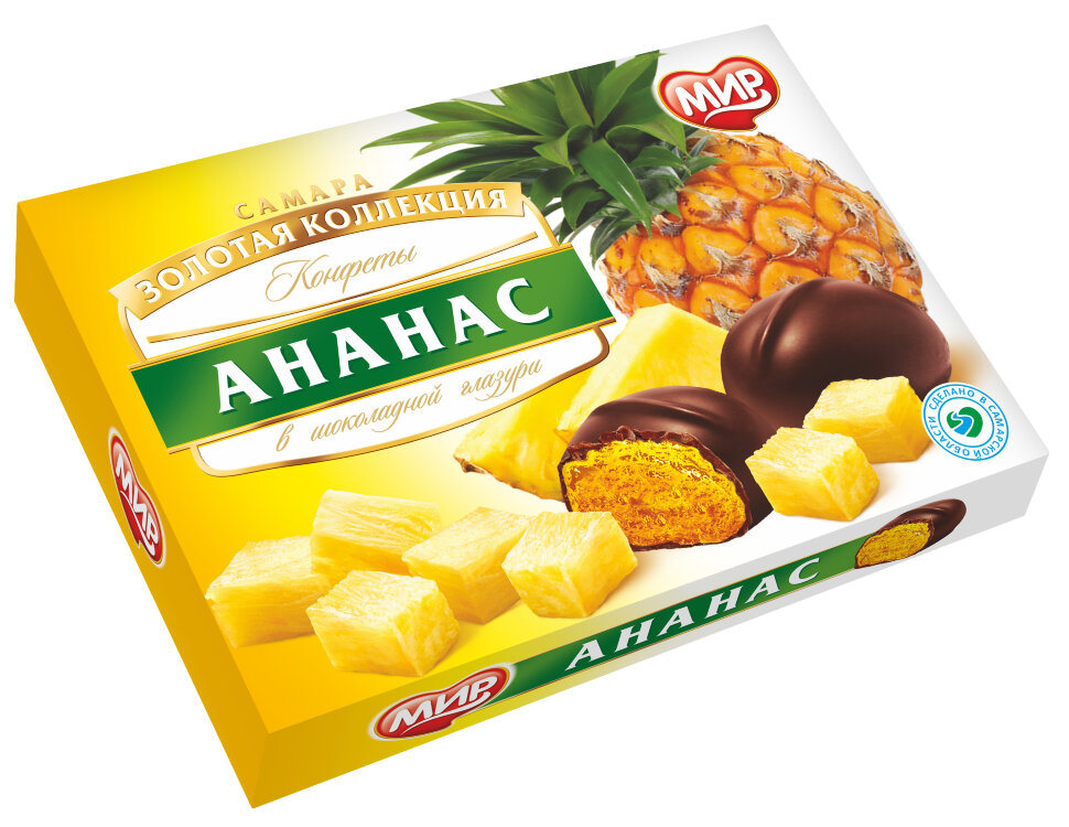  КФ МИР Ананас в шоколадной глазури 160г в Магнитогорске
