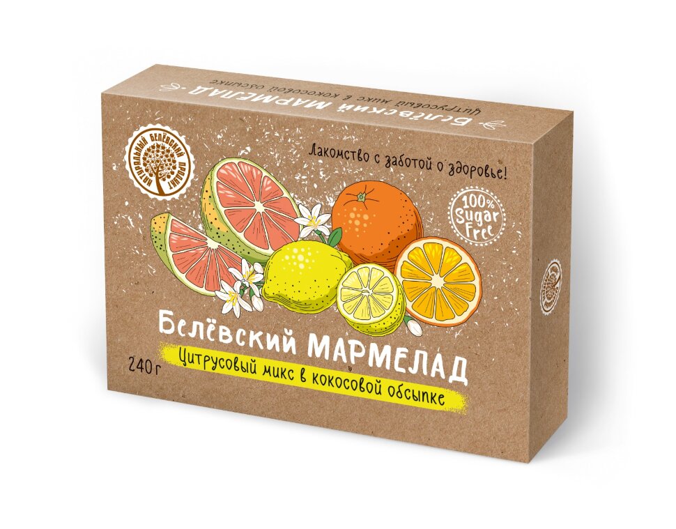  Мармелад белевский на фруктозе 240г "Цитрусовый микс" в Магнитогорске